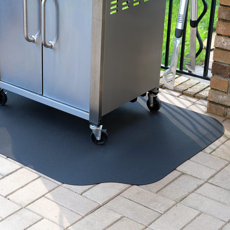 GRILLTEX 9M-110-30C-4L Protective Spills and Splatters Deck and Patio Mat, 30" x 48", Black - Image 2